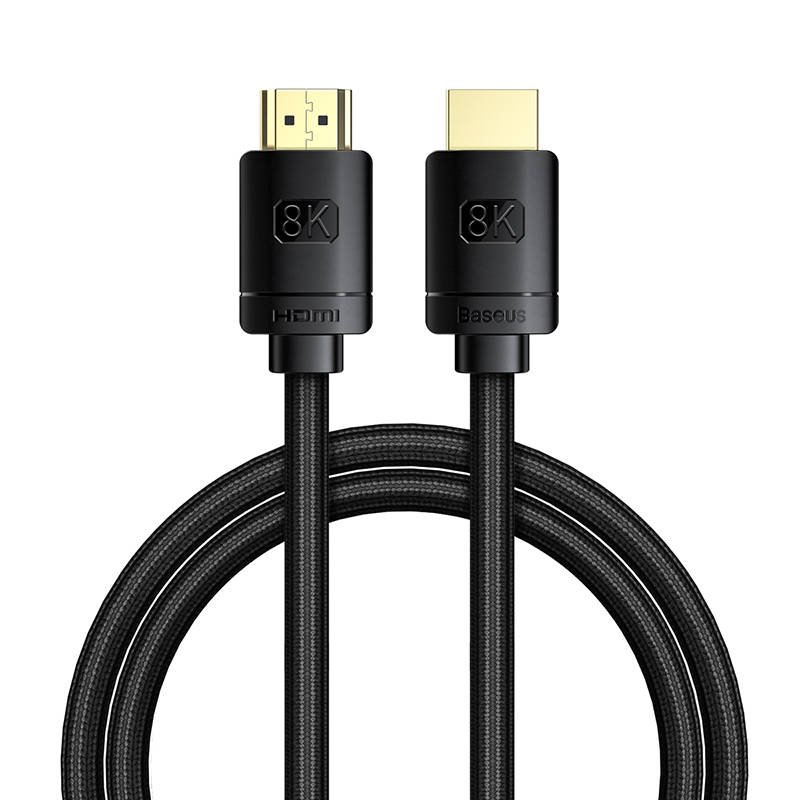 Baseus High Definition Series HDMI 2.1 kabel, 8K 60Hz, 3D, HDR, 48Gbps, 1m (crni)