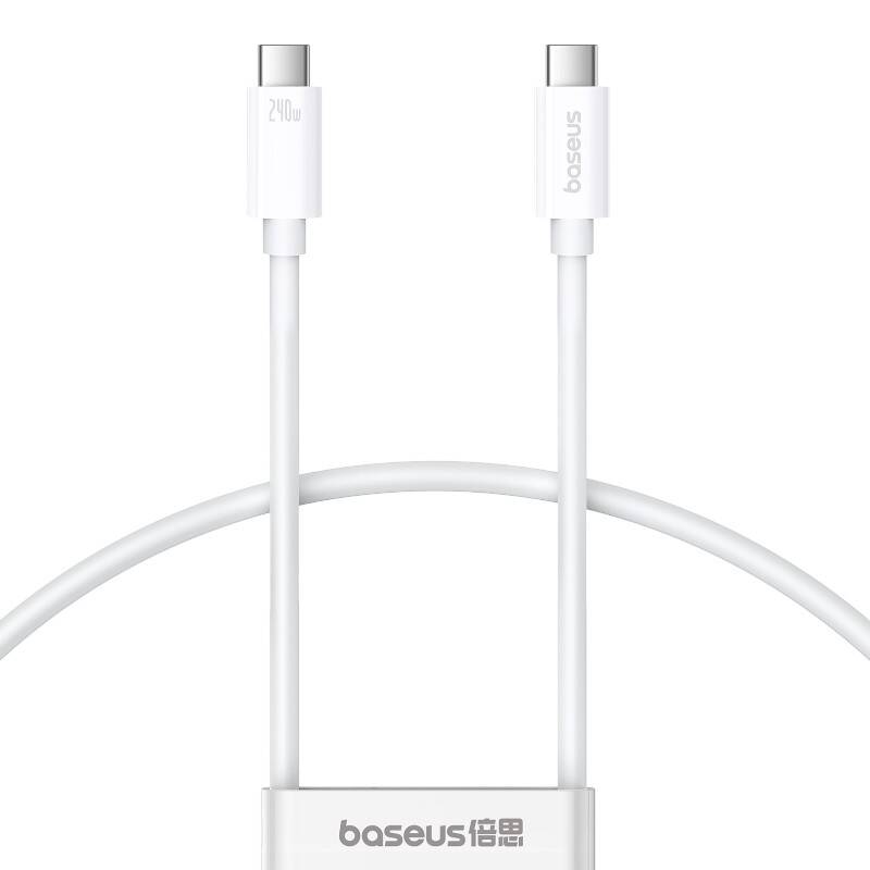 Kabel za brzo punjenje Baseus Superior 2 USB-C na USB-C 240W, 1,8m (bijeli)