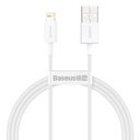 Baseus Superior Series kabel USB na Lightning, 2.4A, 1m (bijeli) (paket od 5 komada)