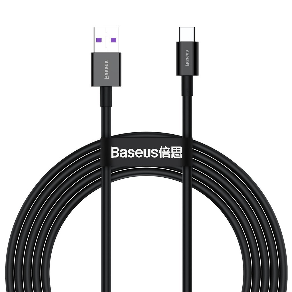 Baseus Superior Series kabel USB na USB-C, 66W, 2m (crni) (paket od 5 komada)