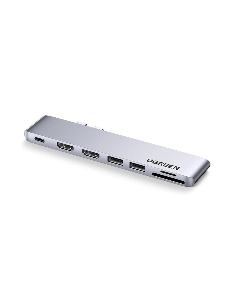 7-u-2 adapter UGREEN CM356 USB-C Hub za MacBook Air / Pro (sivo)