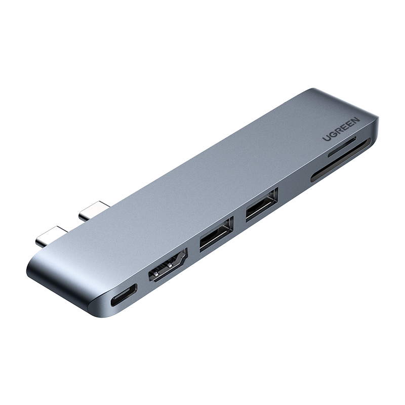 6-u-1 adapter UGREEN CM380 USB-C Hub za MacBook Air / Pro (sivo)