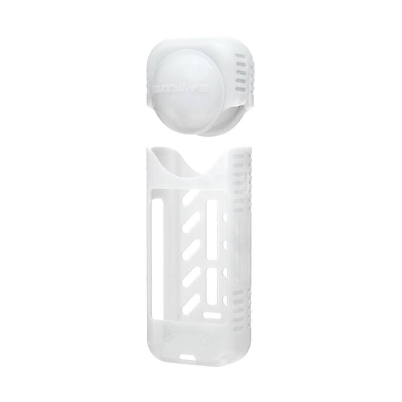 Silikonska zaštitna torbica + poklopac leće Sunnylife za Insta360 X4 (bijela) (paket od 5 komada)