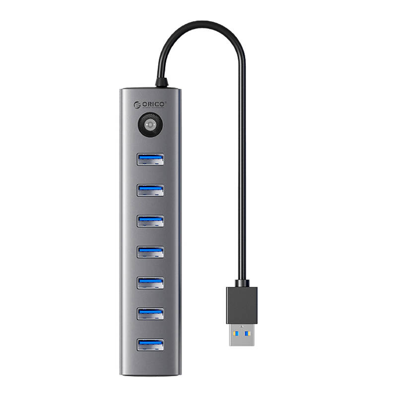 Adapter za čvorište Orico CL7U USB-C na 7x USB 3.0 (sivo)