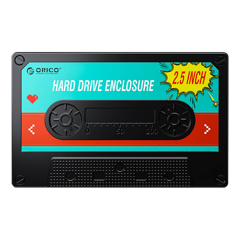 Orico 2580 HDD/SSD 2.5" kućište pogona, 5Gbps, USB-A na USB Micro-B (crno) (paket od 5 komada)