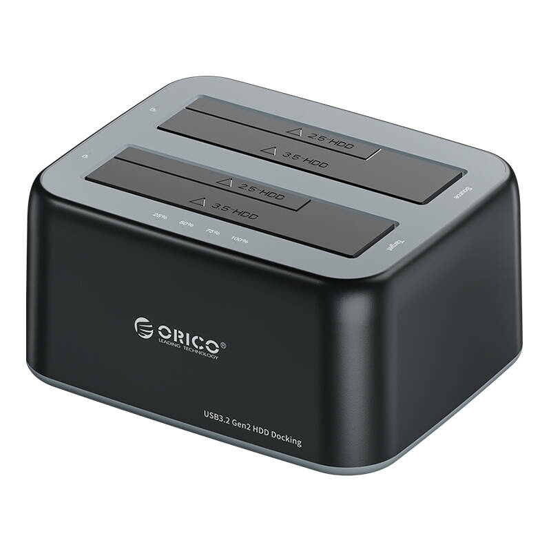 Orico priključna stanica za 2,5" / 3,5" HDD / SSD, 5Gbps, USB-A na USB-B s funkcijom kloniranja (crna)