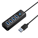 Orico Hub USB na 4x USB 3.0, 5 Gbps, 0,15 m (crno)