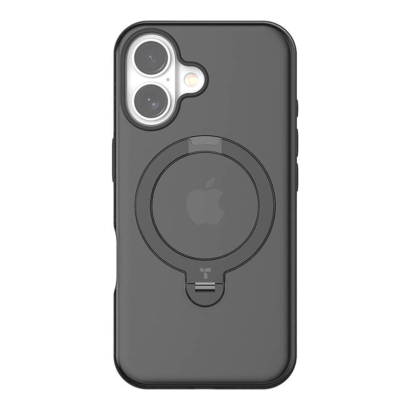 Torras Ostand Spin Case za iPhone 16 (crna)