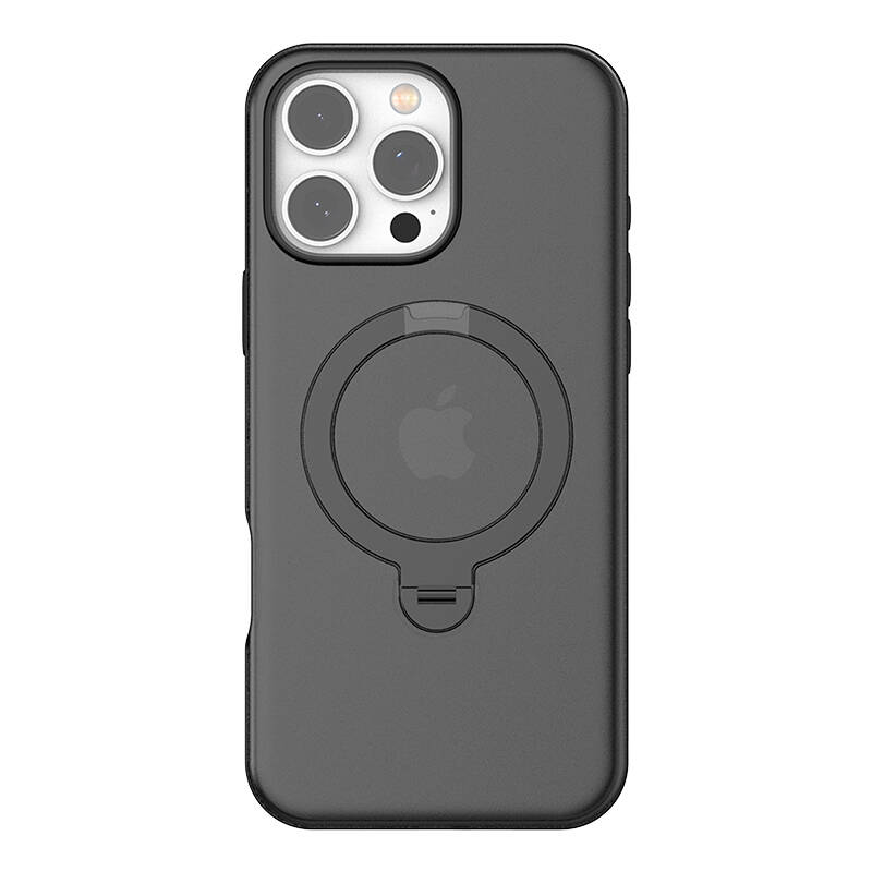 Torras Ostand Spin Case za iPhone 16 Pro (crna)