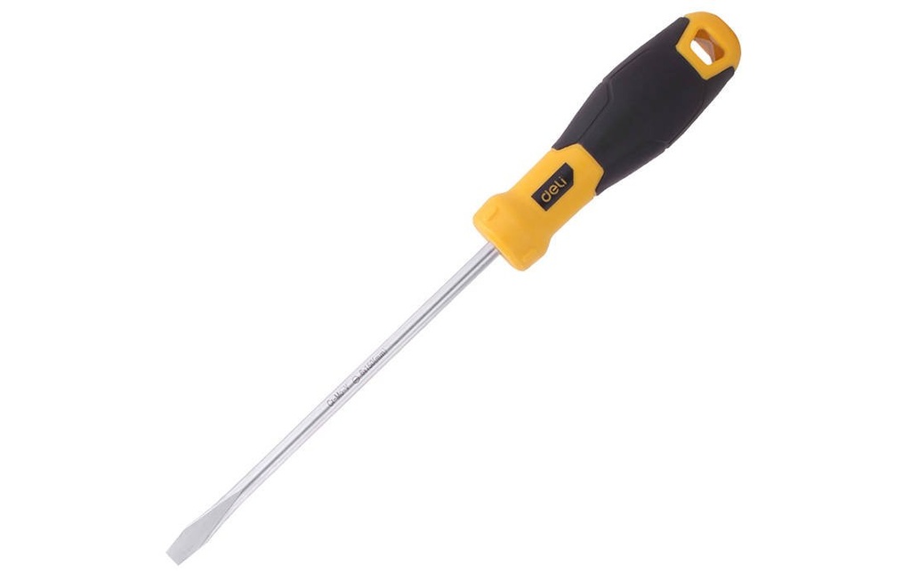 Odvijač s prorezom 6x150 mm Deli Tools EDL6361501 (žuti)