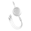 Baseus Bright Mirror 3-u-1 kabel USB za M+L+T 3.5A 1.2m (bijeli)