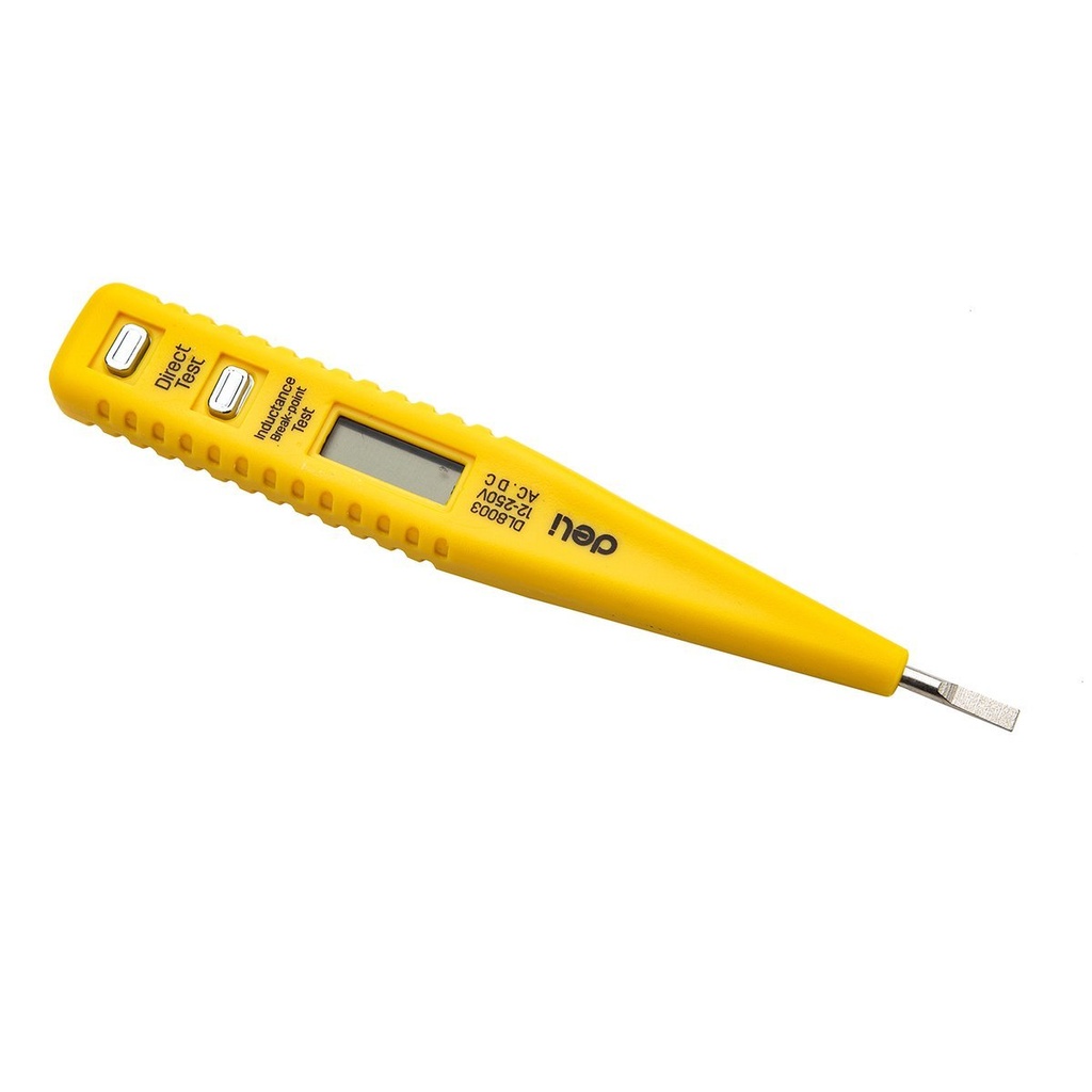 Ispitivač napona 12-250 V Deli Tools EDL8003 (žuti)