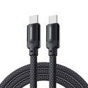 USB-C na USB-C kabel, Essager, EXCTT1-YS01-P, 100W, 1m (crni)