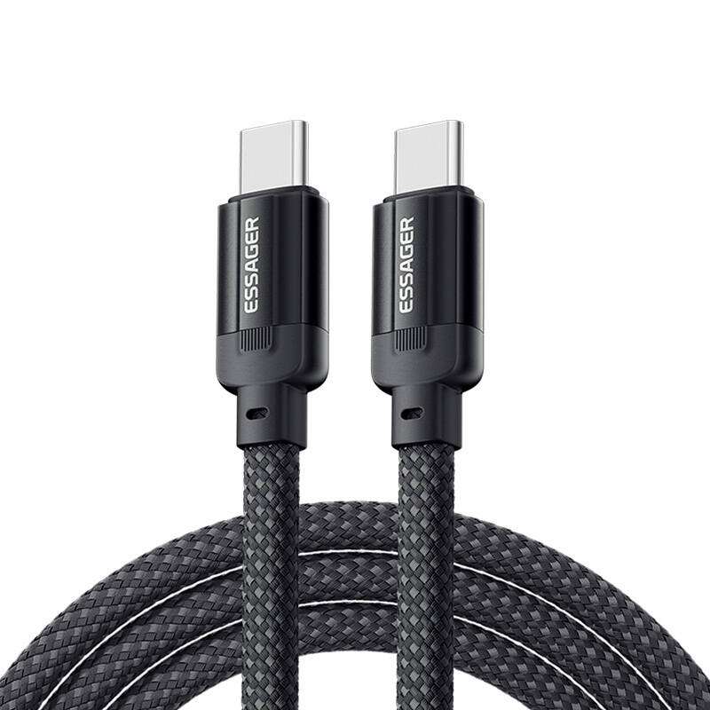 USB-C na USB-C kabel, Essager, EXCTT3-YS01-P, 240W, 1m (crni)