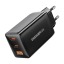 Zidni punjač, ​​Essager, ECTAC-DYB01-Z, GaN, 2xUSB-C, USB-A, 67W (crni)