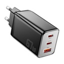 Zidni punjač, ​​Essager, ECT67W-LJB01-Z, GaN, 2xUSB-C, USB-A, 67W (crni)