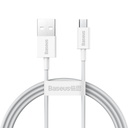 Baseus Superior Series kabel USB na mikro USB, 2A, 1m (bijeli) (paket od 5 komada)