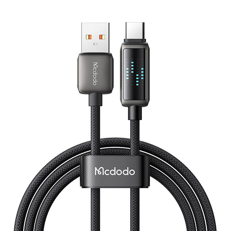 Mcdodo CA-2350 USB-A na USB-C kabel, 6A, LED zaslon, 1,2 m