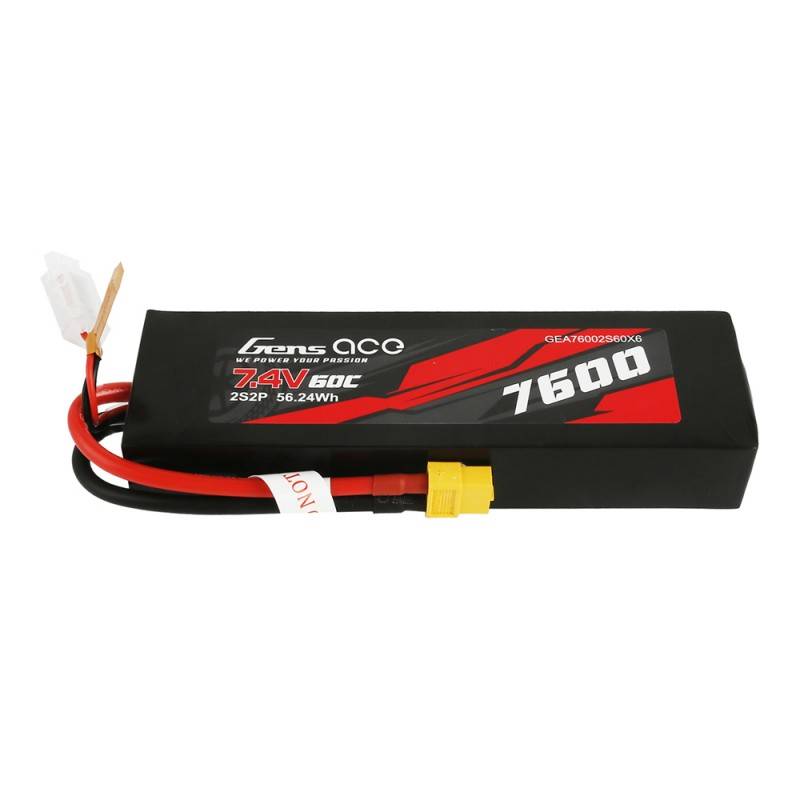 Gens Ace 7600mAh 7.4V 60C 2S2P XT60 materijal kućišta baterije