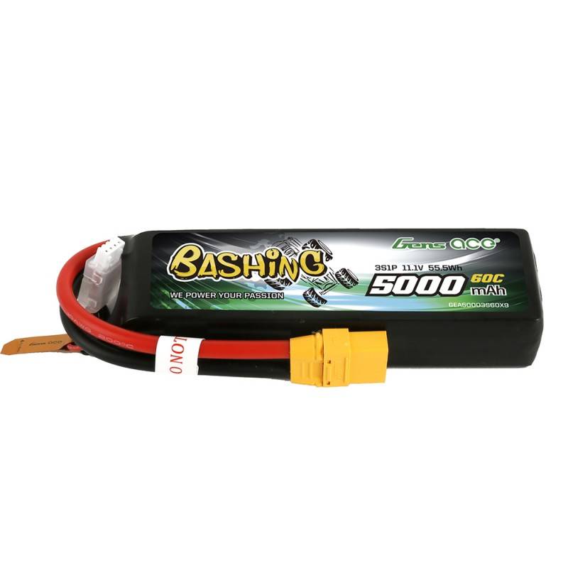 Gens Ace Bashing 5000mAh 11.1V 3S1P 60C XT90 LiPo baterija