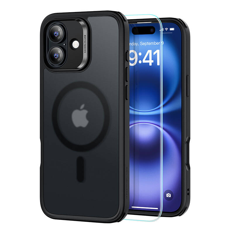 ESR Hybrid Case (HaloLock) za iPhone 16 sa kompletom za zaštitu ekrana (crna)