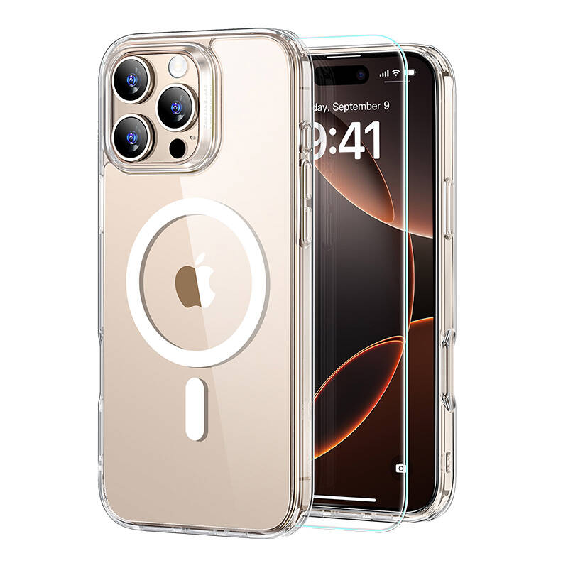 ESR Hybrid Case (HaloLock) za iPhone 16 Pro sa kompletom za zaštitu zaslona (prozirno)