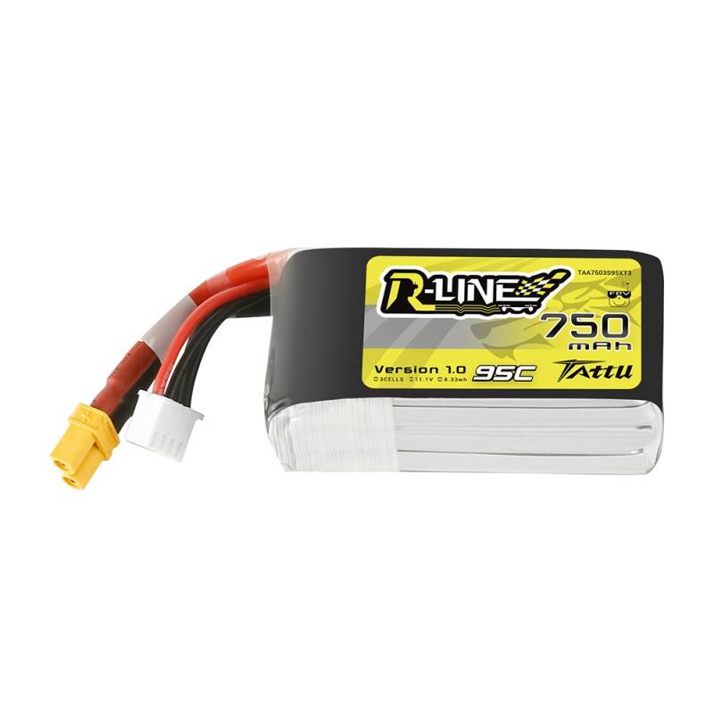 Baterija Tattu R-Line 750mAh 11.1V 95C 3S1P XT30U-F