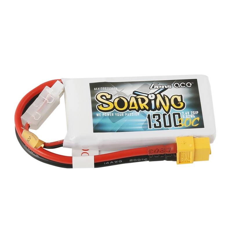 Baterija Gens Ace Soaring 1300 mAh 7,4 V 30C 2S1P XT60