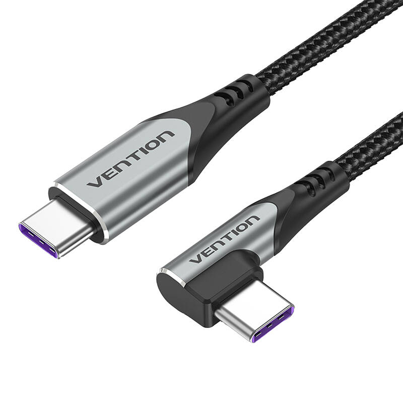 Vention TAKHF USB-C na USB-C 5A kutni kabel (sivo)