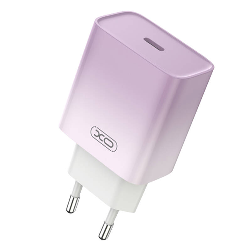 Zidni punjač XO CE18, USB-C, PD30W (ljubičasti)