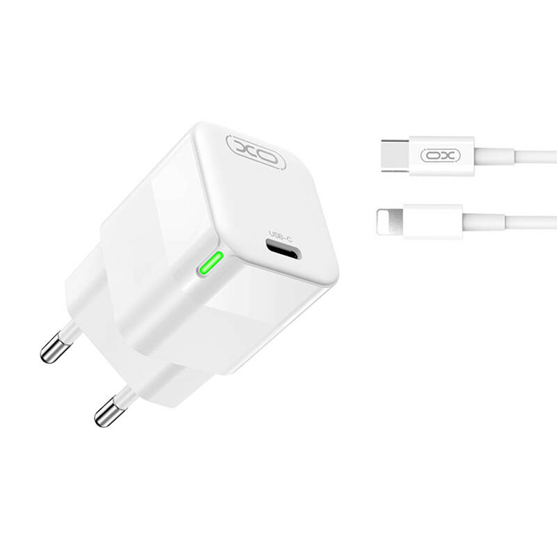 Zidni punjač XO CE06, 30W, USB-C, sa kablom Lightning