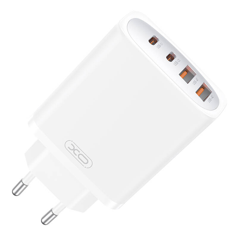 Zidni punjač XO CE22, 45W, GaN, 2x USB-C, 2x USB-A