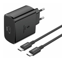 Foneng EU62 USB-C 45W mrežni punjač + USB-C kabel (crni)