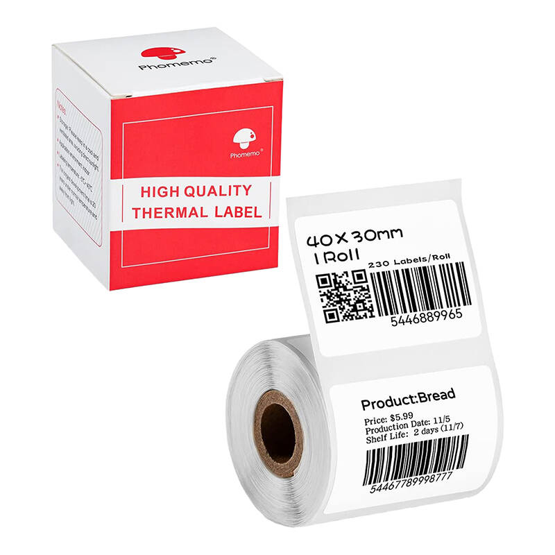 Phomemo naljepnice 30x40mm, 230 kom. (bijela) (paket od 5 komada)