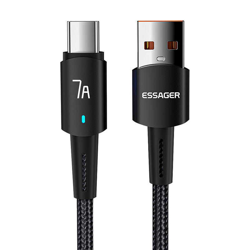 Essager Sunset USB na USB-C 7A 2m kabel (crni)