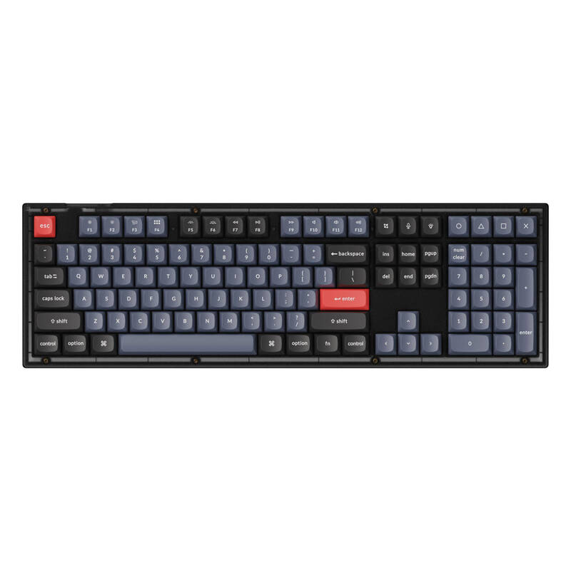 Keychron V6 QMK/VIA RGB gumb Brown Switch mehanička tipkovnica (crna)