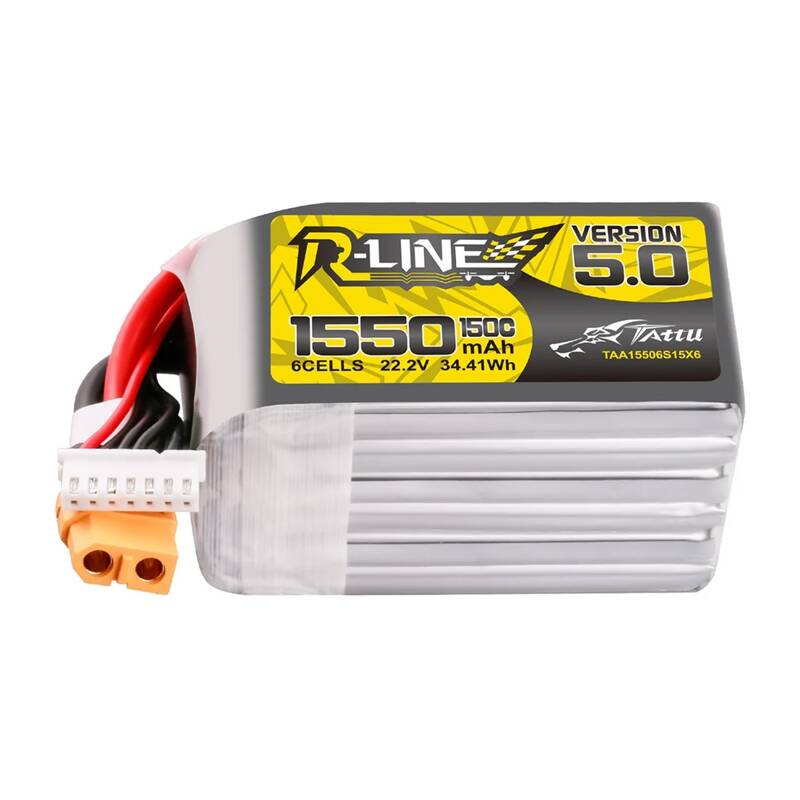 Lipo Tattu R-Line verzija 5.0 1550mAh 22.2V 150C 6S baterija s XT60 konektorom