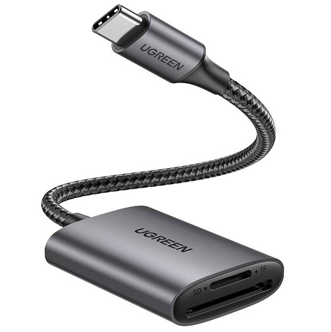 USB-C čitač kartica, UGREEN CM401 (siva)