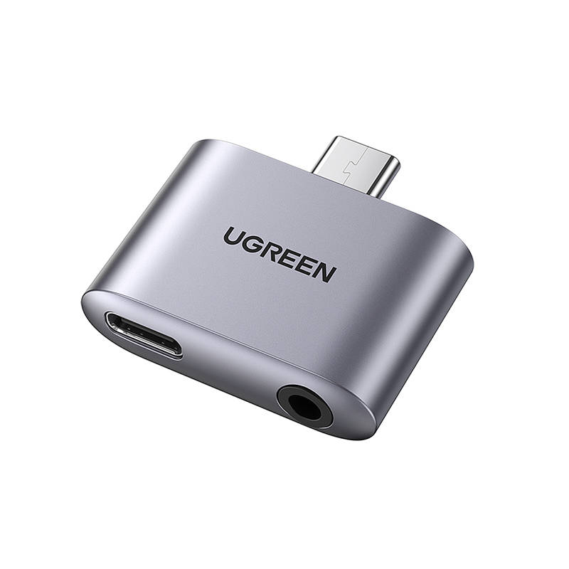 UGREEN CM231 USB-C na USB-C adapter + utičnica 3,5 mm (siva)