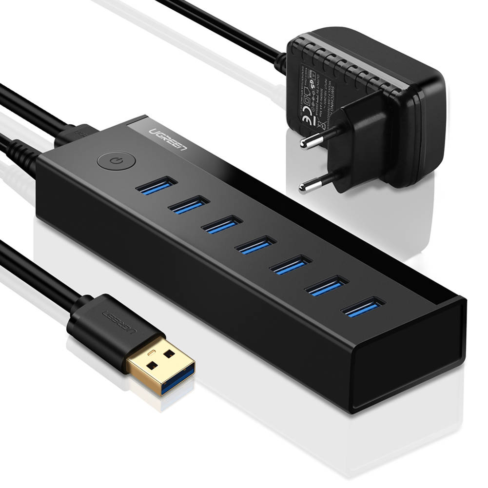 7u1 adapter UGREEN US219 USB na 7x USB 3.0 (sivo)