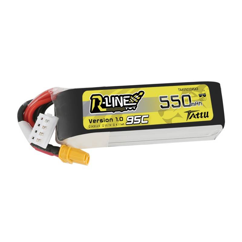 Baterija Tattu R-Line 550mAh 11.1V 95C 3S1P XT30