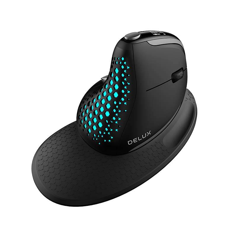 Bežični ergonomski miš Delux M618XSD BT+2.4G RGB