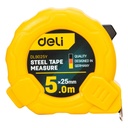 Čelična mjerna traka 5m/25mm Deli Tools EDL9025Y (žuta) (paket od 5 komada)