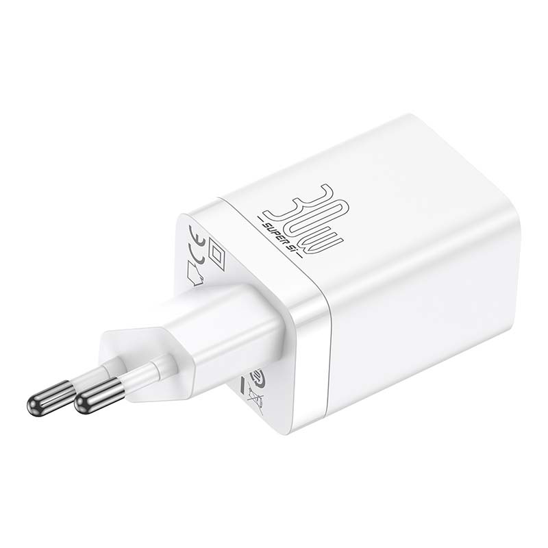 Baseus Super Si Pro Quick Charger USB + USB-C 30W (bijeli)