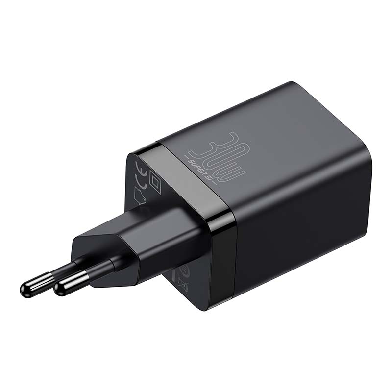 Baseus Super Si Pro Quick Charger USB + USB-C 30W (crni)