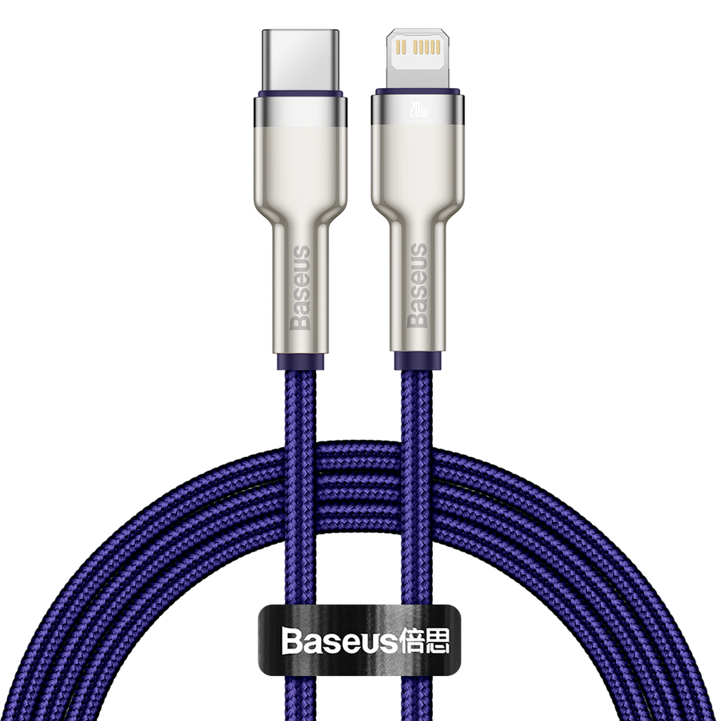USB-C kabel za Lightning Baseus Cafule, PD, 20W, 1m (zeleni) (paket od 4 komada)