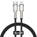 USB-C kabel za Lightning Baseus Cafule, PD, 20W, 0,25m (crni) (paket od 5 komada)