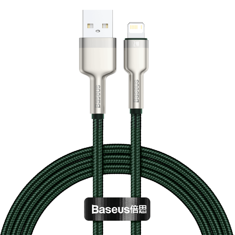 USB kabel za Lightning Baseus Cafule, 2.4A, 1m (zeleni)