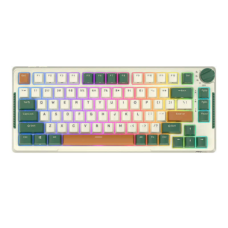 Bežična mehanička tipkovnica Royal Kludge RKH81 RGB, Sky Cyan Switch (Green)