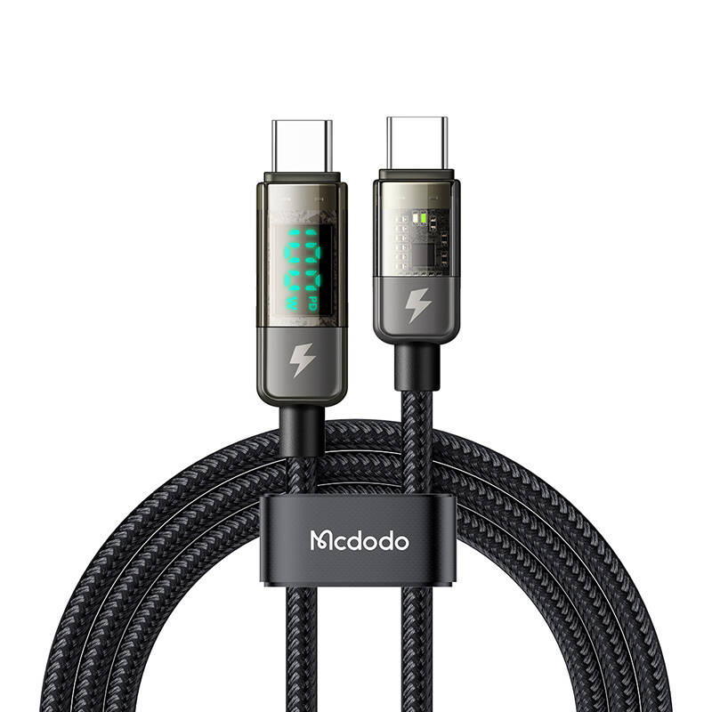 McDodo CA-3611 USB-C na USB-C kabel, automatsko isključivanje, PD 100W, 1,8m (crno)